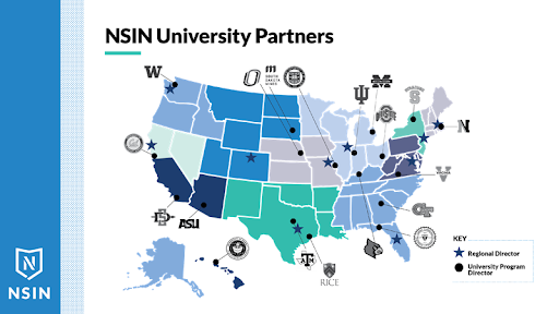 Over five years, NSIN has developed a nationwide network located in proximity to the nation’s leading DoD partners, academic institutions, and tier-one research centers. In the past year alone, Team NSIN grew by 35%.